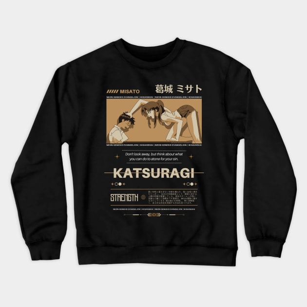 Misato Katsuragi | IKIGAISEKAI Crewneck Sweatshirt by IKIGAISEKAI